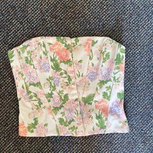 Zara floral corset top. Size S